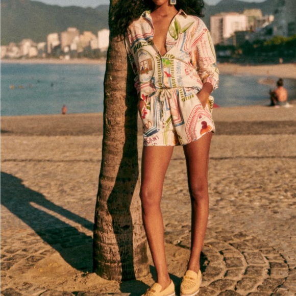 (RARE) NWT Sézane Max Shirt - Sézane X Fam Rio - Paris Ama Rio - Picture 2 of 11